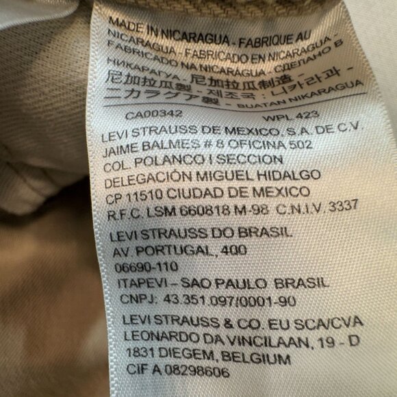 Levi's Mens 559 Khaki Straight Jeans Size 34x30 Tan Relaxed Casual Classic - Picture 4 of 10